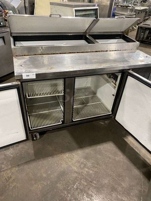 True Commercial Refrigerated Pizza Prep Table! With 2 Door Storage Space Underneath! Poly Coated Racks! All Stainless Steel! On Casters! Model: TPP60 SN: 5336726 115V 60HZ 1 Phase - Image 5 of 10