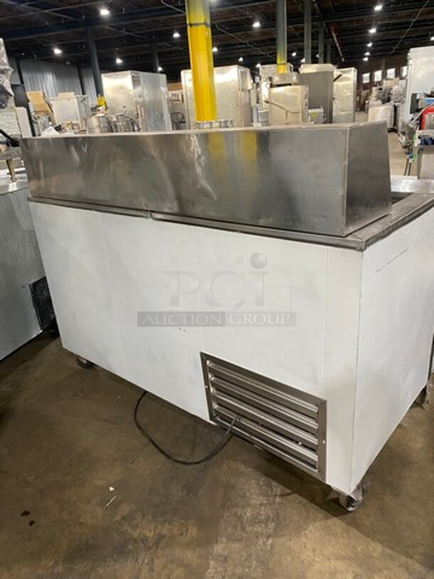 2012 Coolman Commercial Refrigerated Sandwich Prep Table! With 2 Door Underneath Storage Space! All Stainless Steel! On Casters! Model: CRI60BM SN: 114451 120V 60HZ 1 Phase - Image 3 of 10