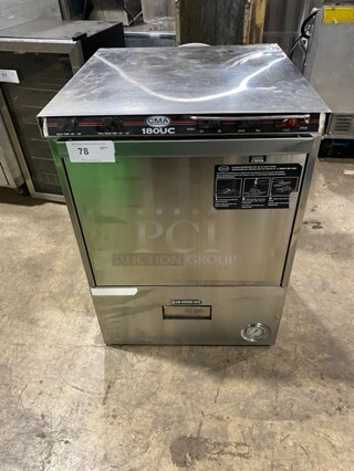 Nice! CMA Commercial Undercounter Dishwasher! All Stainless Steel! Natural Gas Powered! Model: CMA180UC 208V 60HZ 1 Phase