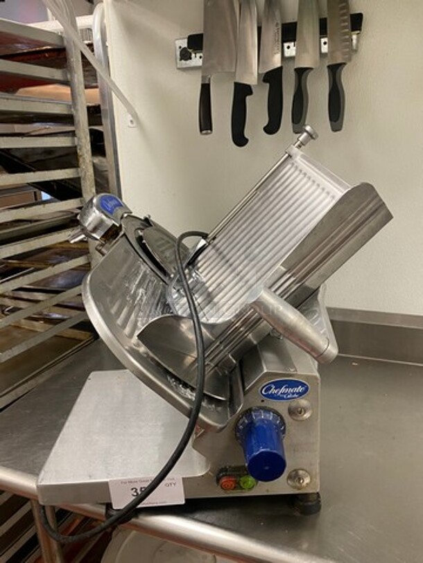 Chefmate Globe Commercial Countertop Deli/ Meat Slicer! All Stainless Steel! WORKING WHEN REMOVED! Model: GC512 SN: 544569 - Image 1 of 8