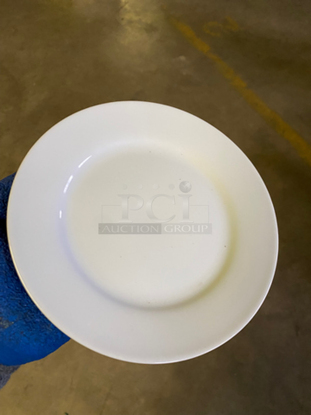 KV 7 1/2" White Ceramic Plates! Includes Black Poly Crates! 6x Your Bid! - Image 6 of 6