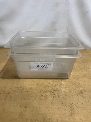 Polycarbonate Clear Food Pans! 2X Your Bid! 
