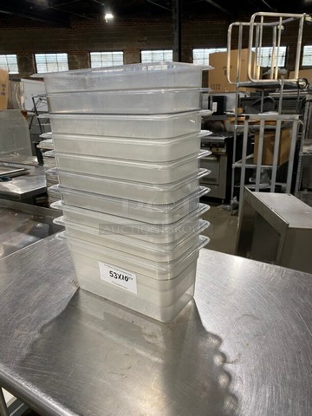 Cambro Clear Poly 1/3x6" Food Containers! 10x Your Bid! - Image 2 of 5