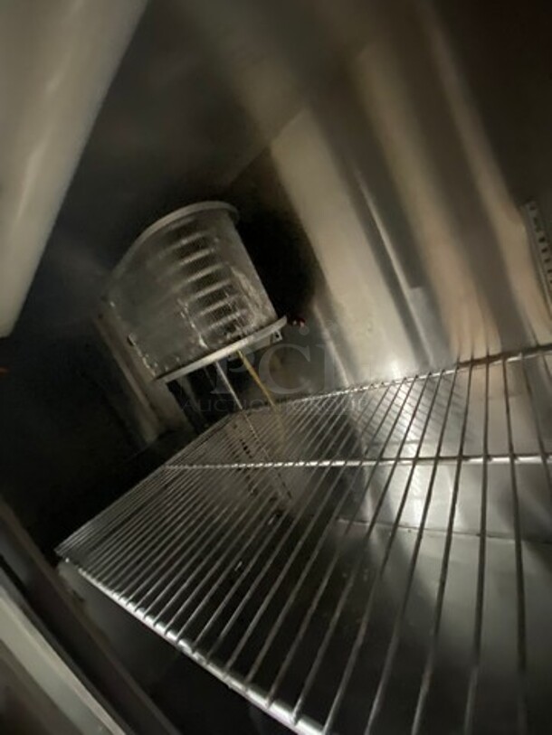 Leader Commercial 2 Sliding Door Back Bar Cooler! With View Through Doors! With Metal Rack! All Stainless Steel! On Legs! - Image 6 of 8