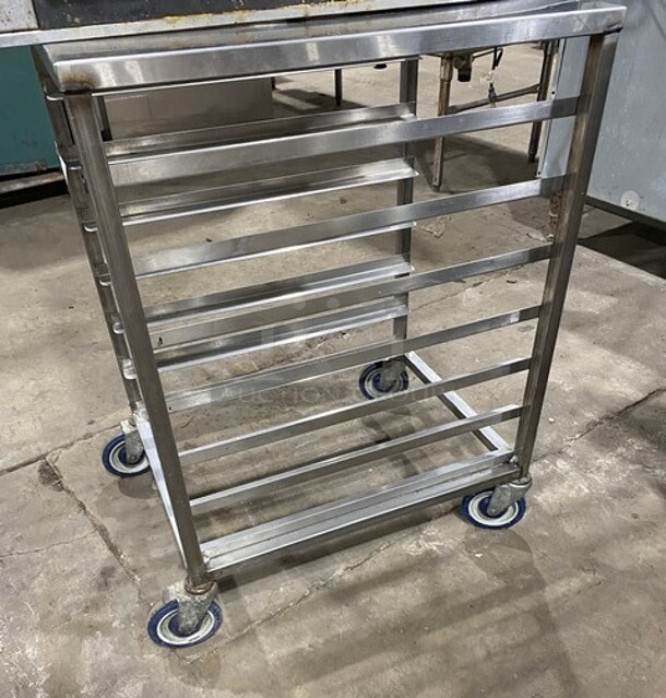 Metal Commercial Pan Transport Rack on Commercial Casters! - Image 3 of 6