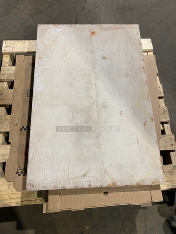 AMAZING! Bakers Pride Commercial Natural Gas Powered Double Deck Pizza/Baking Oven! With Stones! All Stainless Steel! Model D125 Serial C459! On Legs! 2x Your Bid Makes One Unit! SOME STONES MAY HAVE CRACKS! - Image 12 of 12