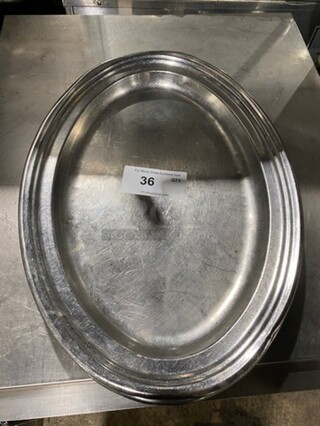 STAINLESS STEEL Oval Display Food Tray 