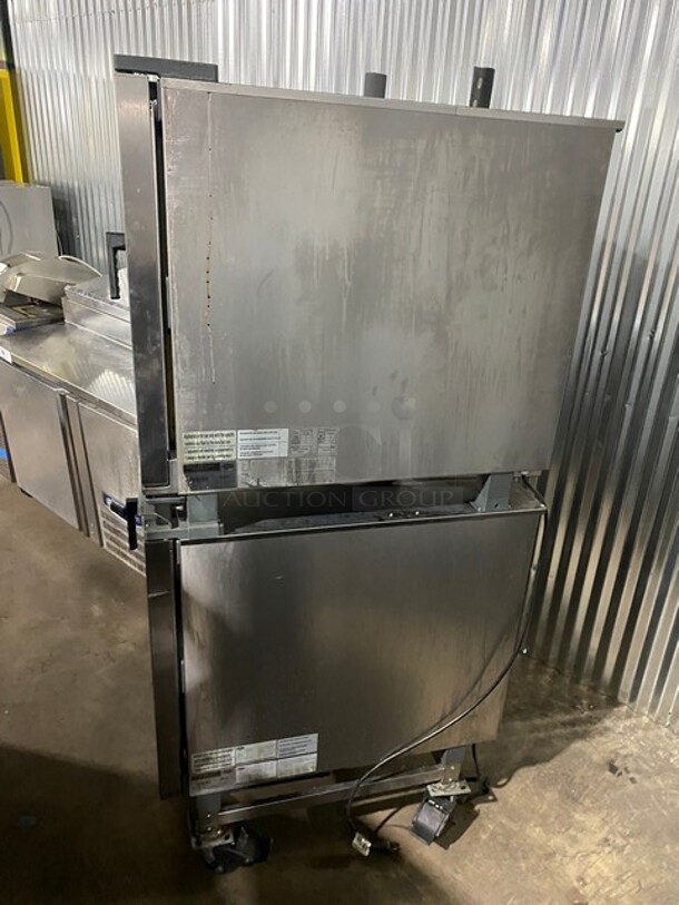 Unox Commercial Double Stacked Natural Gas Powered Combi Convection Oven! On Casters! 120V! Model: XAVC-06FS-GPL SN: 2016K0083152! 2X Your Bid, Makes One Unit! - Image 3 of 10