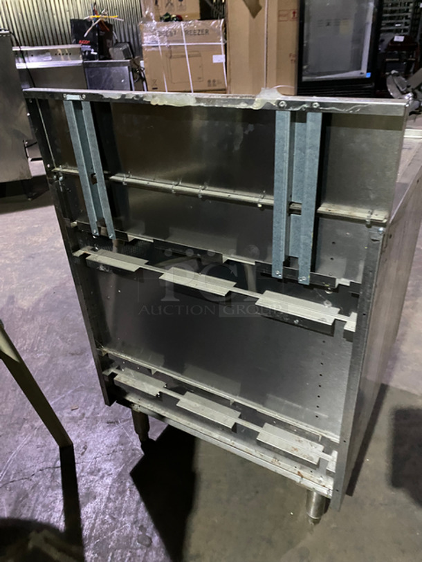 Perlick Under The Counter Drainboard! With Back Splash! All Stainless Steel! On Legs! - Image 4 of 7