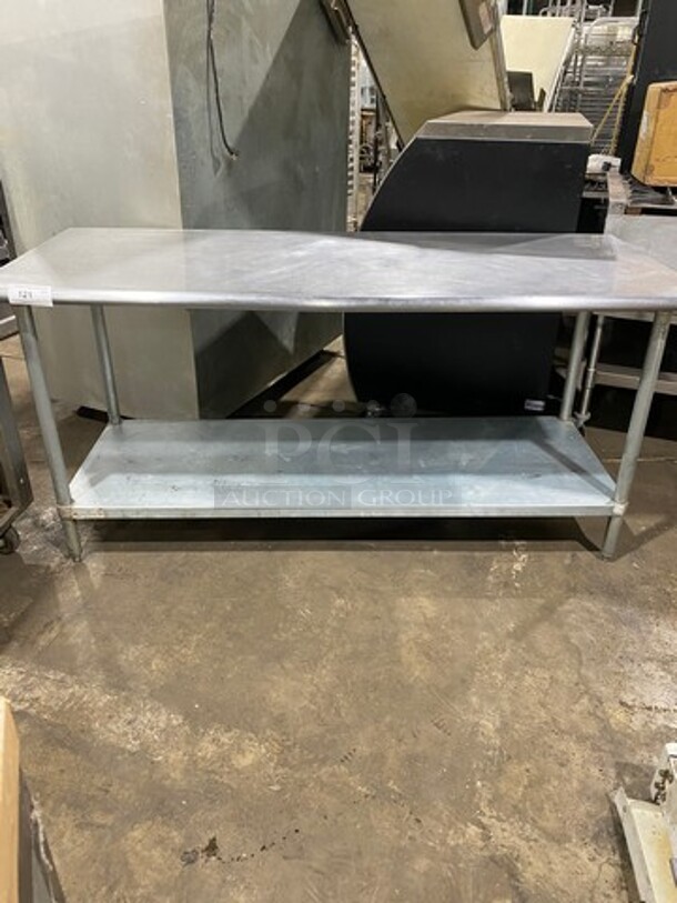 Commercial Worktop/ Prep Top Table! With Storage Area Underneath! Solid Stainless Steel! On Legs! - Image 1 of 8