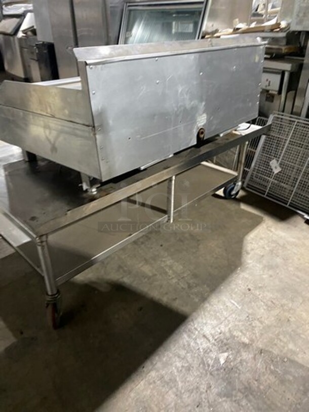 Garland Commercial Countertop Gas Powered Flat Griddle! With Back And Side Splashes! On Equipment Stand! With Storage Space Underneath! All Stainless Steel! On Casters! - Image 3 of 8