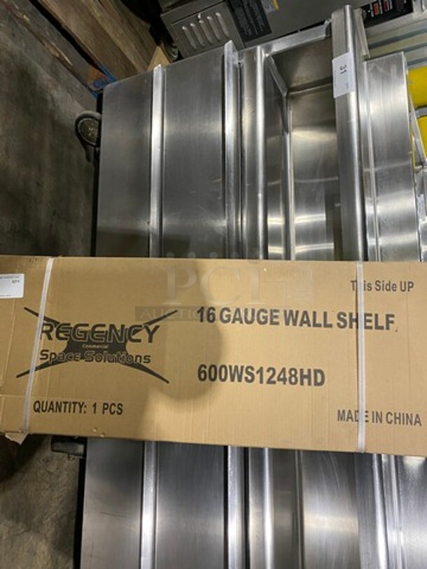 NEW! IN THE BOX! Regency Commercial Solid Stainless Steel Wall Mount Shelf! Model: 600WS1248HD - Image 3 of 3
