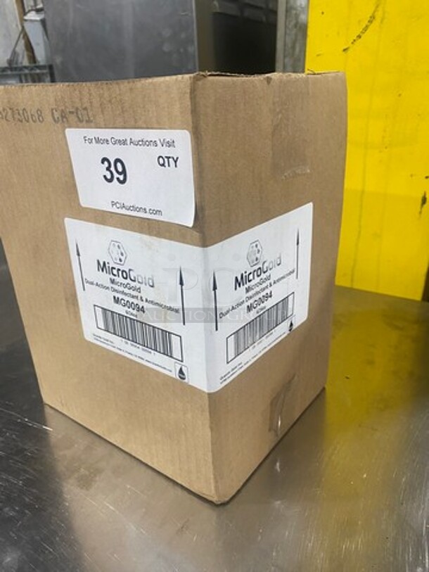 NEW! IN THE BOX! Micro Gold Dual Action Disinfectant And Antimicrobial Spray! 6 Bottles Per Box, 1 Box Per Item Number! - Image 2 of 6