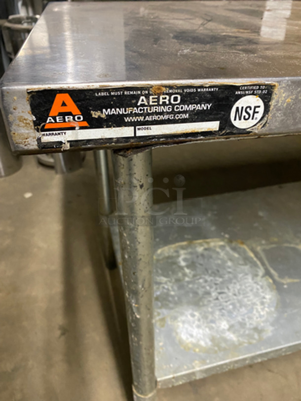 Aero Solid Stainless Steel Work Top/ Prep Table! With Storage Space Underneath! On Legs! - Image 6 of 6