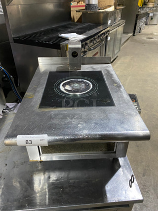 Oishii Commercial Countertop Single Burner Electromagnetic Cooking Range! All Stainless Steel! On Small Legs! Model: PHI500SV2 SN: X4053900 220V 60HZ 3 Phase