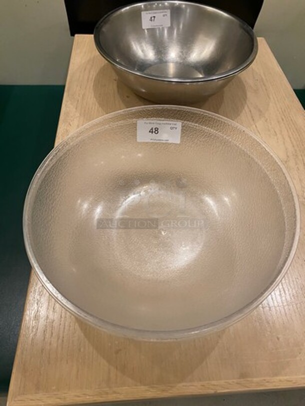 ALL ONE MONEY! Assorted Size Clear Pebbled Bowls! - Image 1 of 3