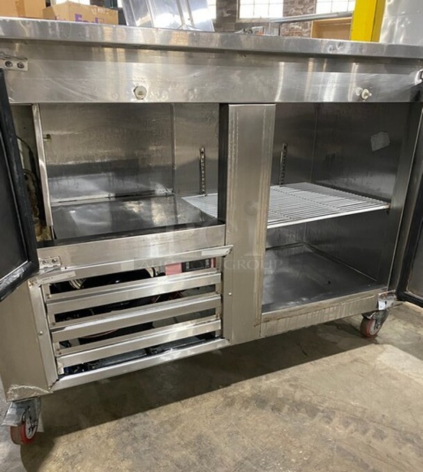 Cool Tech Commercial 2 Door Lowboy/ Worktop Cooler! Stainless Steel! On Casters! - Image 5 of 9