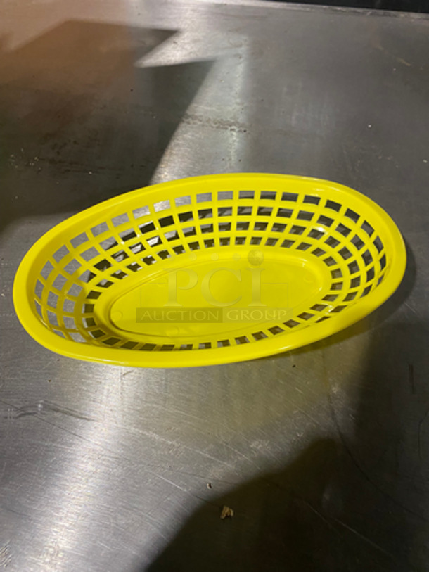 NEW! IN THE BOX! ALL ONE MONEY! 3DZ Tablecraft Yellow Poly Oval Fast Food Serving Baskets! - Image 4 of 6