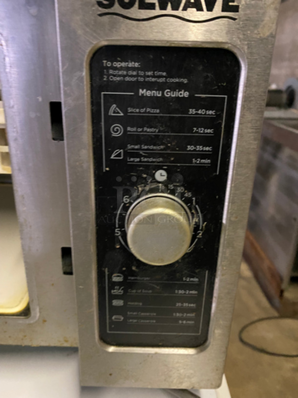 Solwave Commercial Countertop Microwave Oven! With View Through Door! All Stainless Steel! Model: 180MW1000D SN: 151000146 120V 60HZ 1 Phase - Image 7 of 8