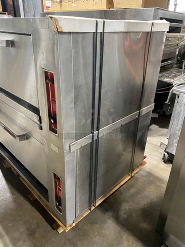 Hobart Commercial Natural Gas Powered Double Deck Pizza/ Baking Oven! All Stainless Steel! Model: HGS030T SN: 541003229 - Image 2 of 10