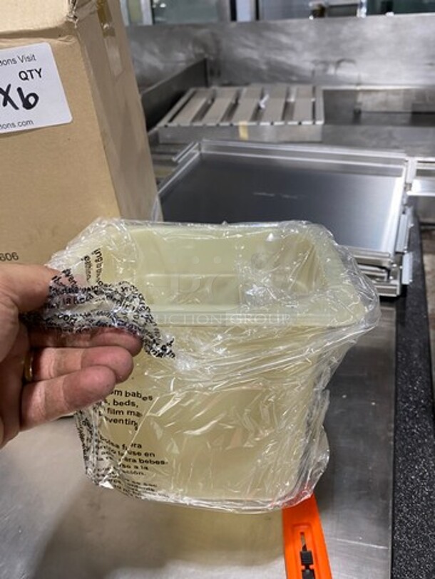 NEW! Winco Poly 1/6x6" Food Containers! 6 Containers Per Box, 1 Box Per Item Number! 6x Your Bid! - Image 2 of 2