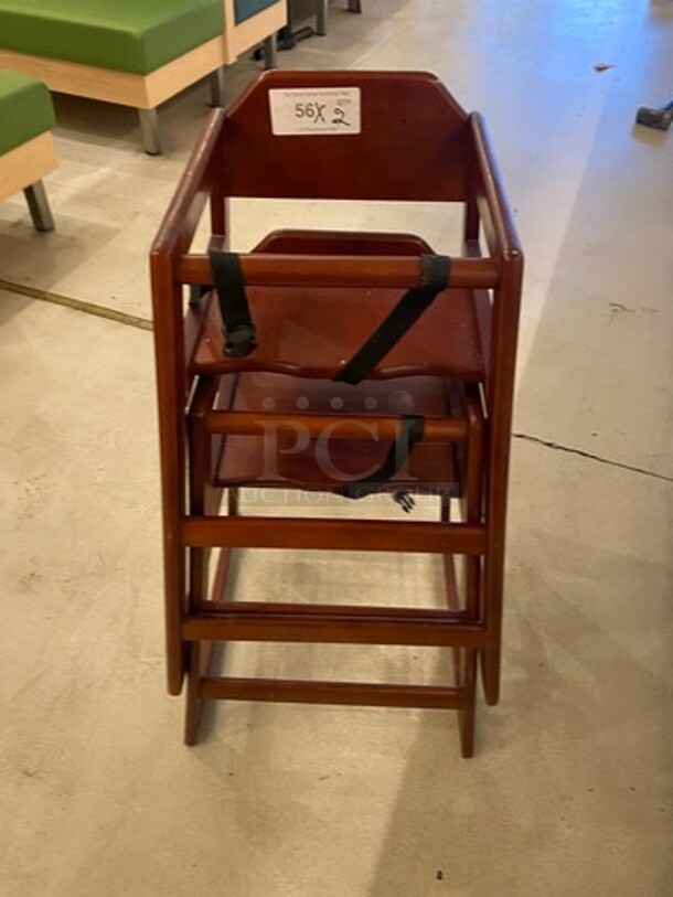 Wooden Highchair! With Child Safety Straps! 2x Your Bid! - Image 1 of 7