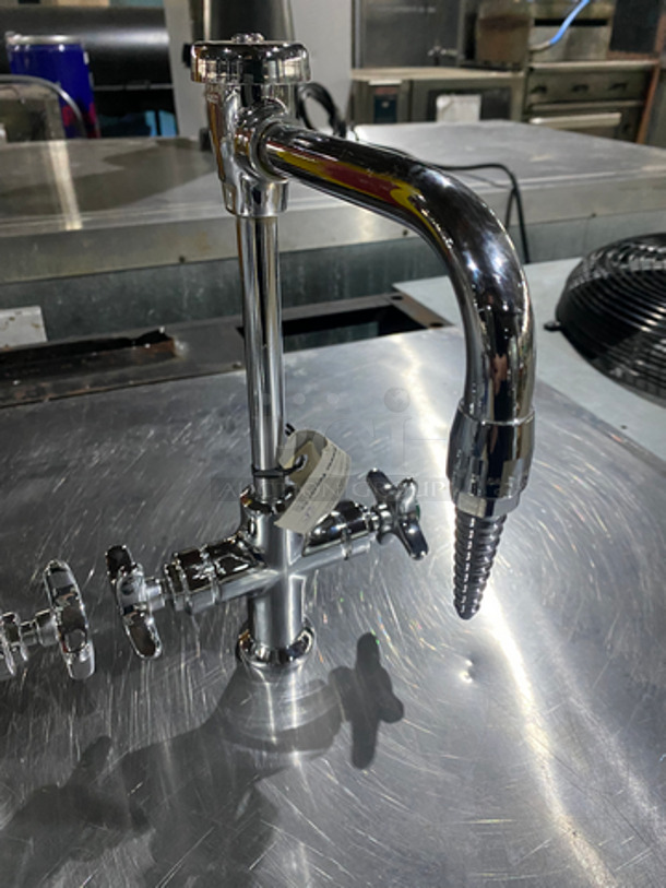 Commercial Faucet With Handles! Stainless Steel! 2x Your Bid! - Image 4 of 9