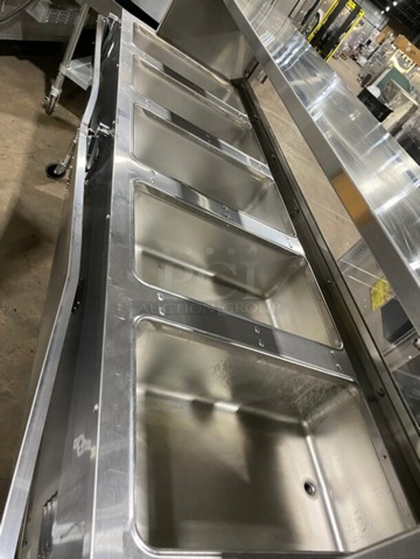 Eagle Commercial Electric Powered 5 Well Steam Table! With Storage Space Underneath! All Stainless Steel! On Casters! Model: YSPHT5 SN: 2008990236 208V 60HZ 1 Phase - Image 5 of 10