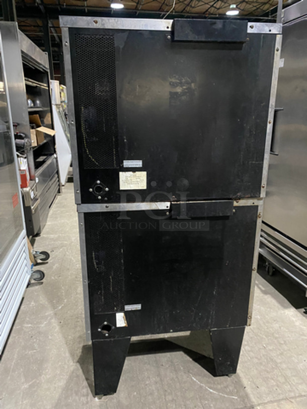 NICE! Garland Commercial Electric Powered Double Deck Convection Oven! With View Through Doors! Metal Oven Racks! Stainless Steel! On Legs! 2x Your Bid Makes One Unit! Model: MASTER450 SN: 0102CJ0469 - Image 4 of 9