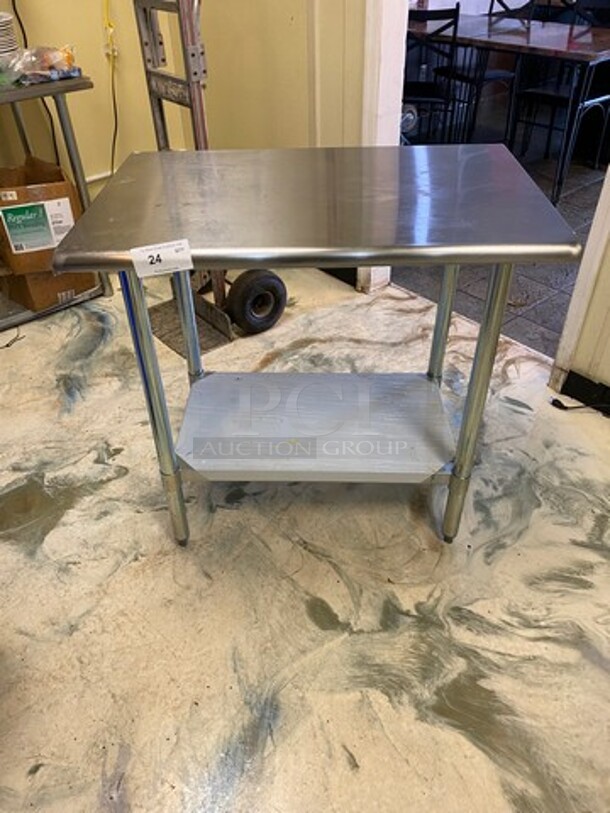 Hally Solid Stainless Steel Work Top/ Prep Table! With Storage Space Underneath! On Legs!