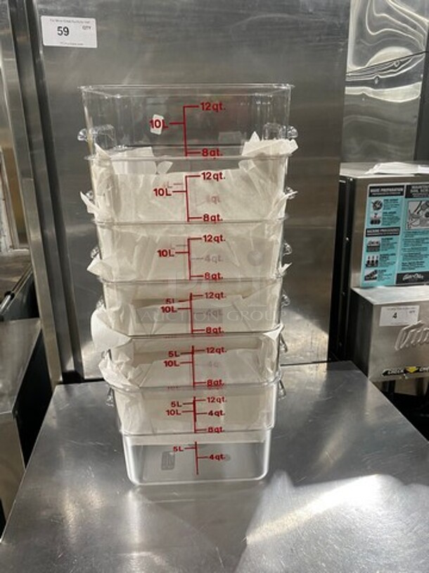 NEW! IN THE BOX! Cambro 12Qt Clear Poly Food Containers! - Image 4 of 8