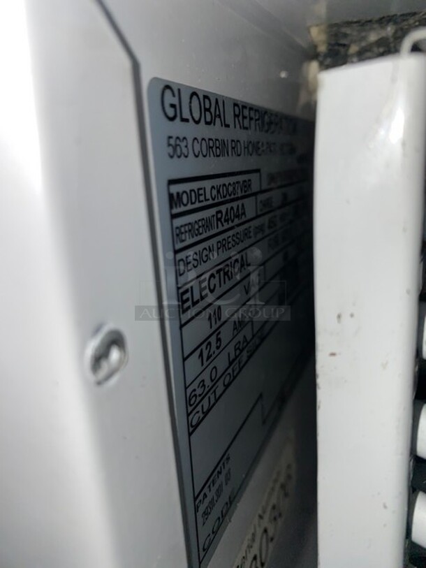Global All Stainless Steel Ice Cream Dipping Cabinet! Working When Removed! MODEL CKDC87VBR - Image 7 of 8