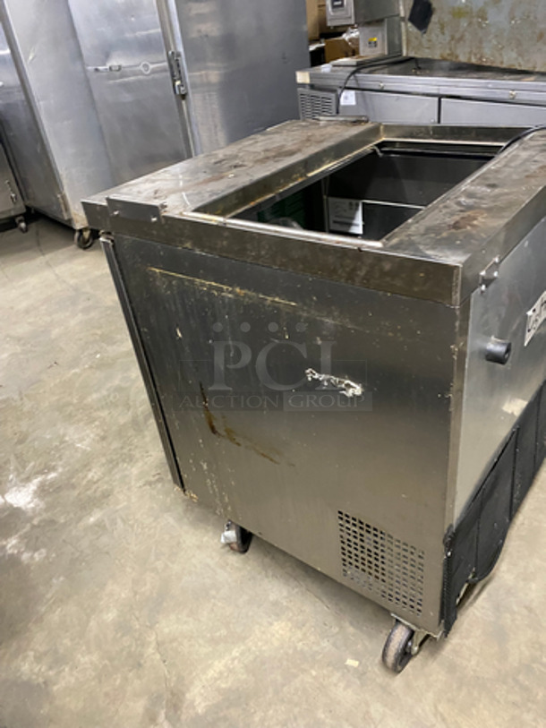 Atosa Commercial Refrigerated Sandwich Prep Table! Single Door Storage Space Underneath! All Stainless Steel! On Casters! NOT TESTED! - Image 4 of 8