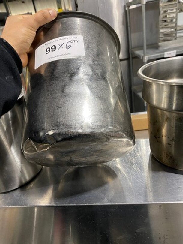 Assorted Size Stainless Steel Round Soup Pan Insert! 6x Your Bid! - Image 6 of 7