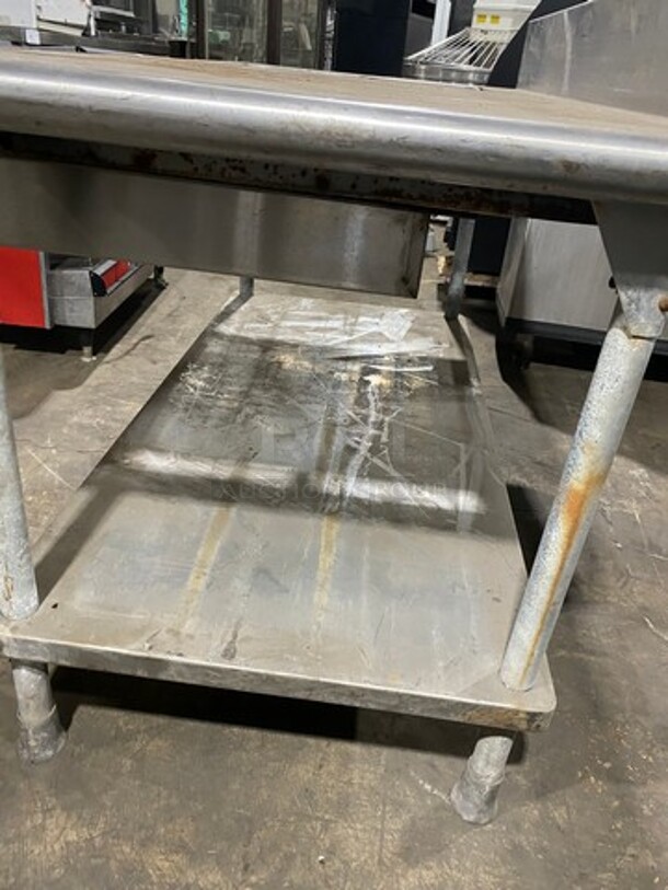 WOW! Commercial Worktop/ Prep Table! With Back Splash! With Single Drawer! With Storage Space Underneath! Solid Stainless Steel! On Legs! - Image 5 of 7