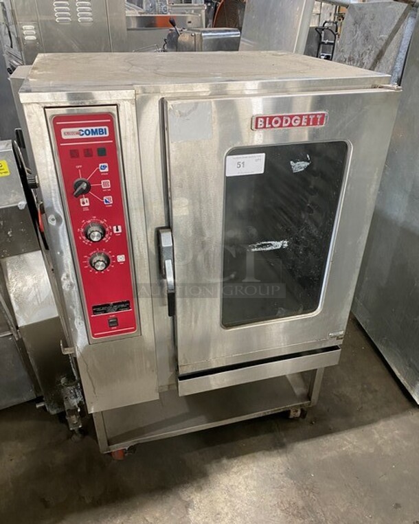WOW! Blodgett Commercial Electric Powered Single Door Oven/Steamer Combi Oven! With View Through Door! With Storage Space Underneath! All Stainless Steel! On Casters! Model: COS101AA SN: 122998F068S 480V 60HZ 3 Phase - Image 1 of 10