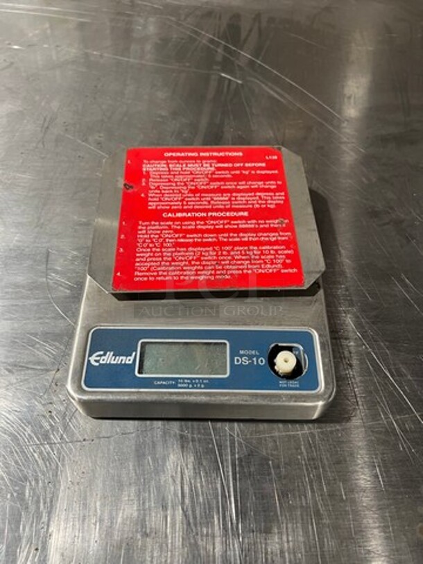 Edlund Countertop Scale! 10 Lbs Capacity! Model: DS10 - Image 1 of 4