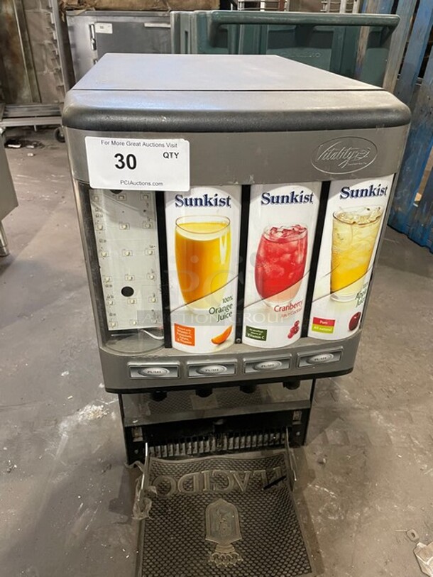 Vitality Commercial Countertop 4 Flavor Cold Beverage Dispenser! 120V 1 Phase! Model: EXPRESSIV SN: 62A0132EX034! - Image 1 of 9