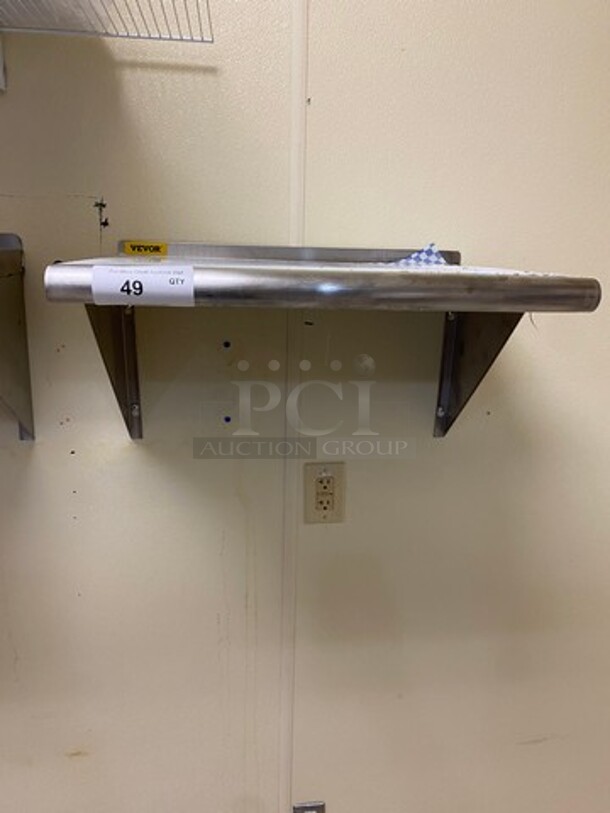 Commercial Solid Stainless Steel Wall Mount Shelf! - Image 1 of 6