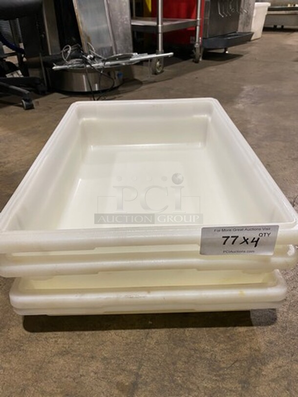 White Poly Food Storage Containers! 4x Your Bid!