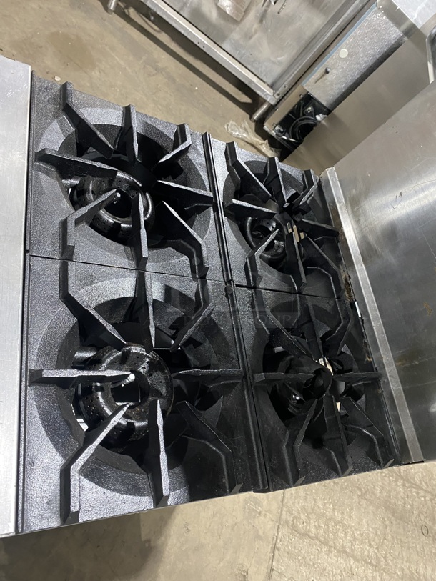 American Range AR-4 Stainless Steel Commercial Natural Gas Powered 4 burner Ranger W/ Oven and Back Splash! On Casters!  - Image 5 of 9
