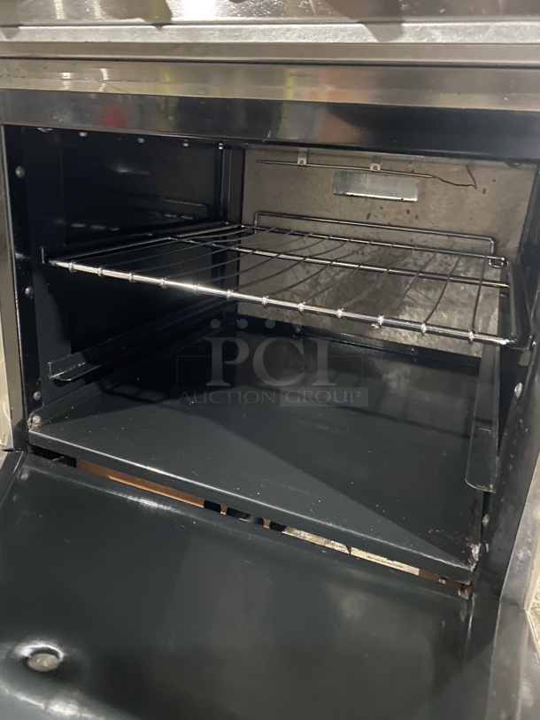 American Range AR-4 Stainless Steel Commercial Natural Gas Powered 4 burner Ranger W/ Oven and Back Splash! On Casters!  - Image 7 of 9