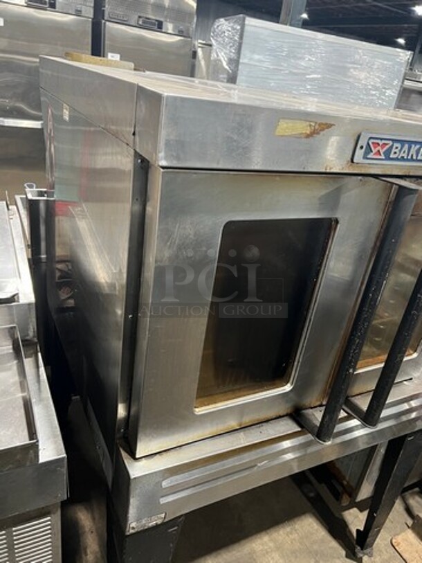 Bakers Pride Commercial Single Deck Convection Oven! With View Through Doors! Metal Oven Racks! All Stainless Steel! On Legs! - Image 5 of 9