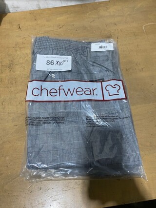 NEW! Chefwear XL Plaid 4 Pocket Zippered Chef Pants! 10X Your Bid! 