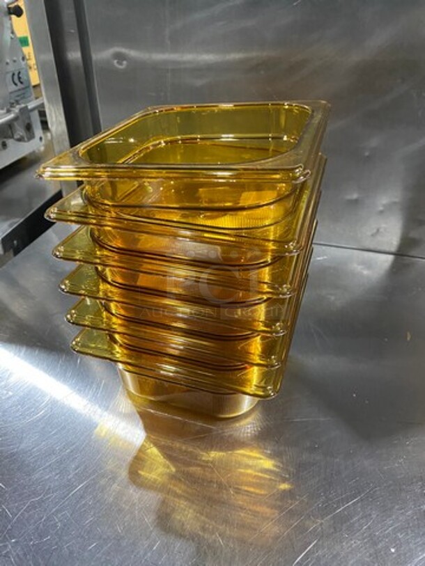 NEW! IN THE BOX! Rubbermaid Yellow Poly 1/6x2.5" Food Containers! - Image 4 of 8