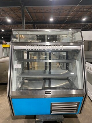 2011 Cool Tech Commercial Refrigerated Deli Display Case Merchandiser! With Slanted Front Glass! With Sliding Rear Access Glass Doors! All Stainless Steel! Model: CMPH48SD SN: 113342 120V