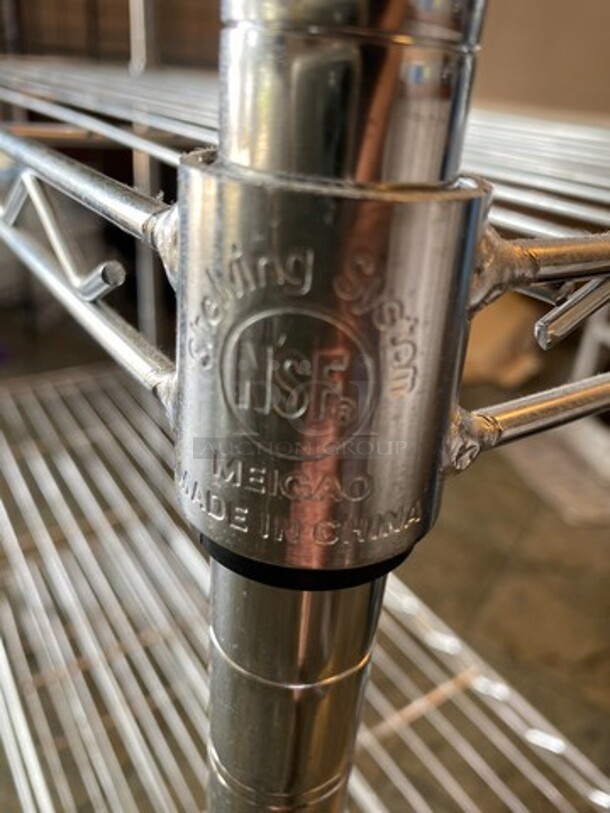 Commercial Metal 4 Tier Shelf! On Legs! BUYER MUST DISMANTLE! PCI CANNOT DISMANTLE FOR SHIPPING! PLEASE CONSIDER FREIGHT CHARGES! - Image 5 of 5