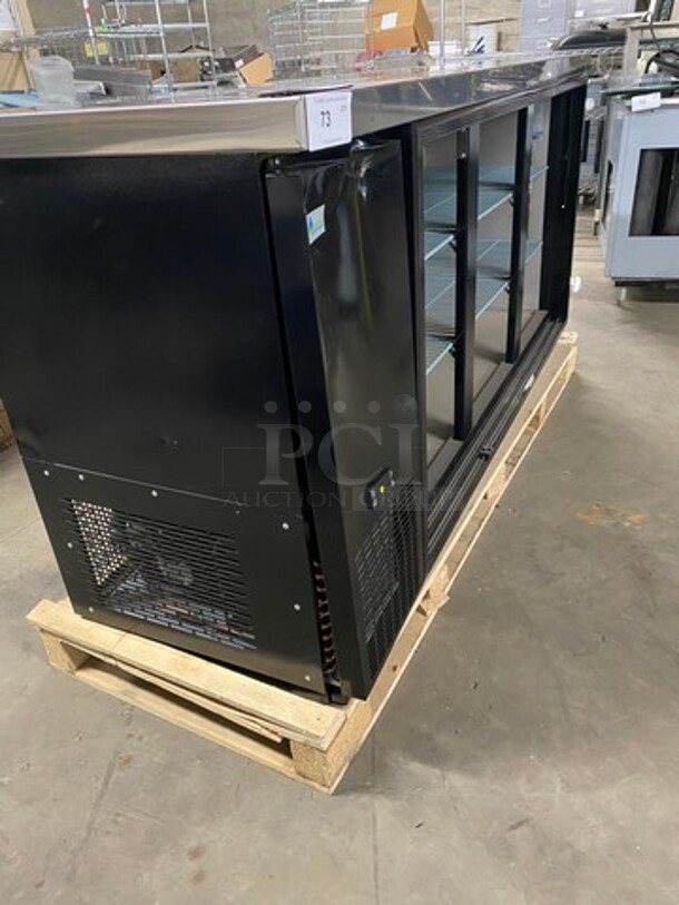 Dukers Commercial 3 Door Bar Back Cooler Merchandiser! Missing Doors! With Poly Coated Racks! Model: DBB72S3 115V 60HZ 1 Phase - Image 2 of 12