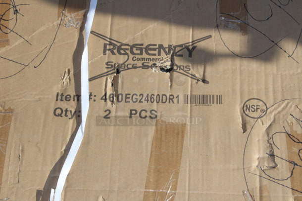 BRAND NEW SCRATCH & DENT! Regency 460EG2460DR1 24" x 60" Green Epoxy Wire Drying Rack Shelf - 1 1/4" Slots. Box is damaged. 2x Your Bid - Image 3 of 3