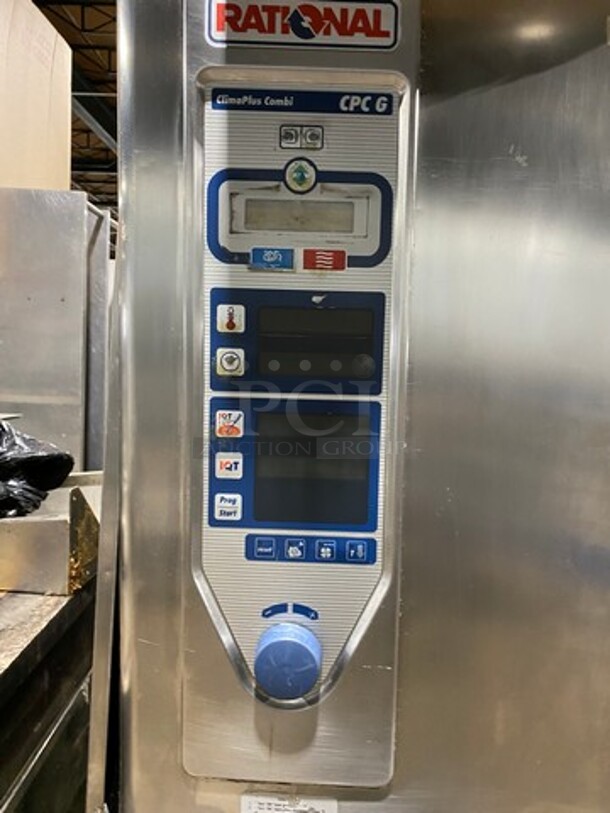 BEAUTIFUL! Rational Commercial Natural Gas Powered Combi Convection Oven! With View Through Door! With Digital Touch Controls! All Stainless Steel! On Legs! - Image 5 of 11